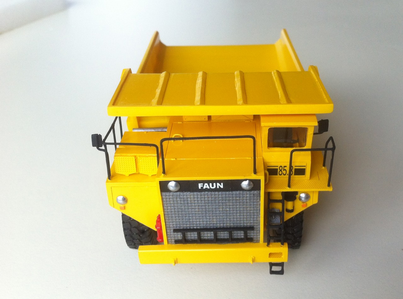 HO 1/87 FAUN K85 Dump Truck - Handmade Resin Model - Image 4