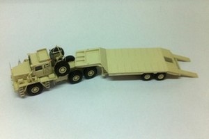 HO 1/87 Low Bed LOHR Semi-Trailer SMC 60ton - Ready Built Resin Model