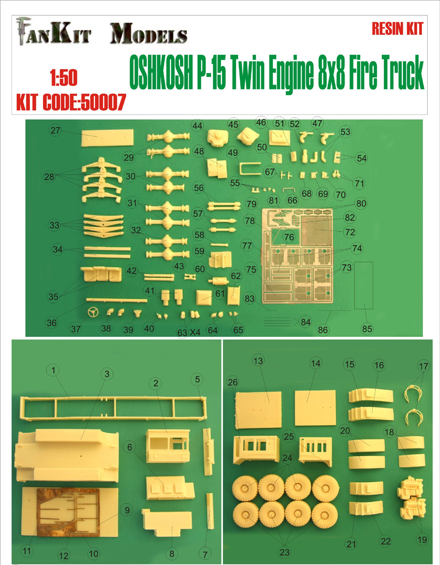 1/50 Oshkosh P-15 Truck (ARFF) - BUILT - Image 6